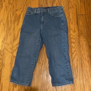 YNXDJ Women’s Blue Denim Cropped Jeans 6